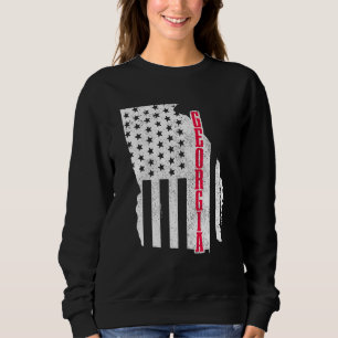 Sudadera Georgia Mapa del Estado de la Bandera Americana Or