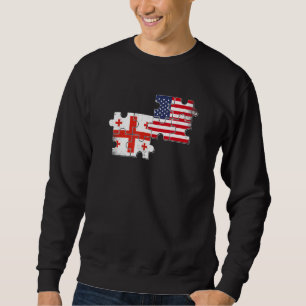 Sudadera Georgia Usa Amor Rota Bandera Georgiana Estadounid