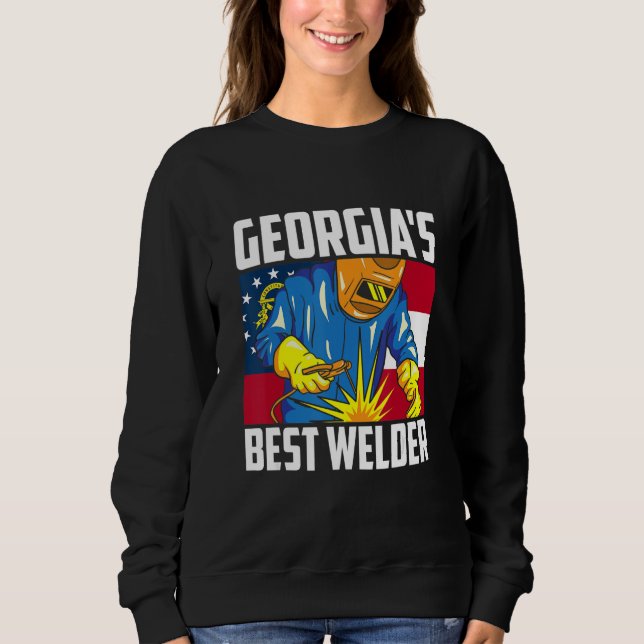 Sudadera Georgia's Best Welder Ironworker Ironsmith Welding (Anverso)