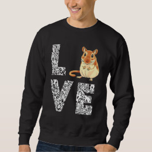 Sudadera Gerbil de Leopardo Amor Roedor Rata Animal Desiert