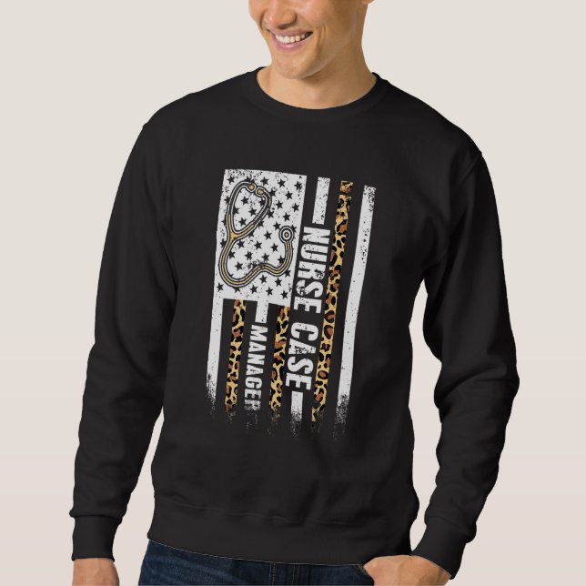 Sudadera Gerente de Funda de Enfermería Stehoscope Bandera  (Anverso)
