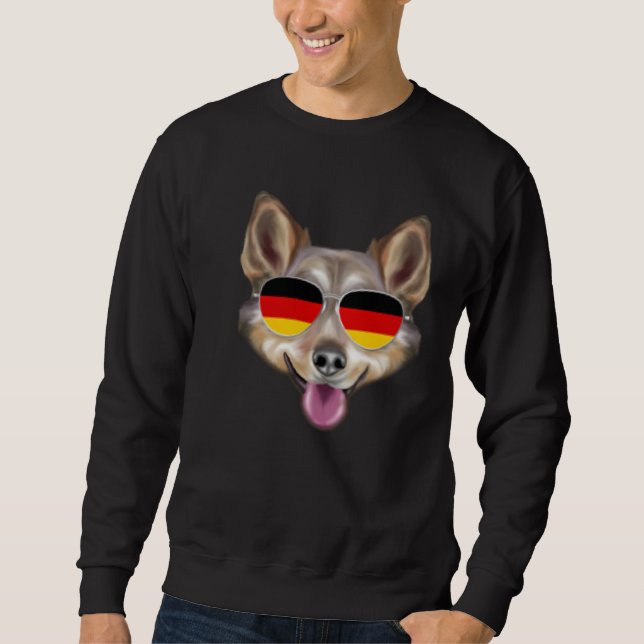 Sudadera German Flag Swedish Vallhund Dog Germany Pocket (Anverso)