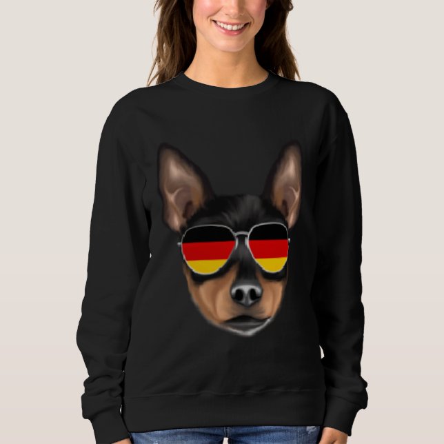 Sudadera German Flag Toy Fox Terrier Dog Germany Pocket (Anverso)