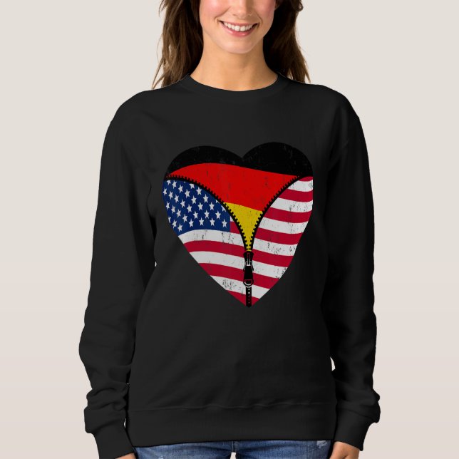 Sudadera German Roots America Grown For Half Germany Americ (Anverso)