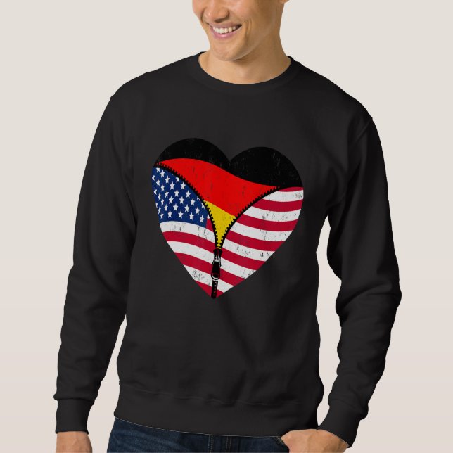 Sudadera German Roots America Grown For Half Germany Americ (Anverso)