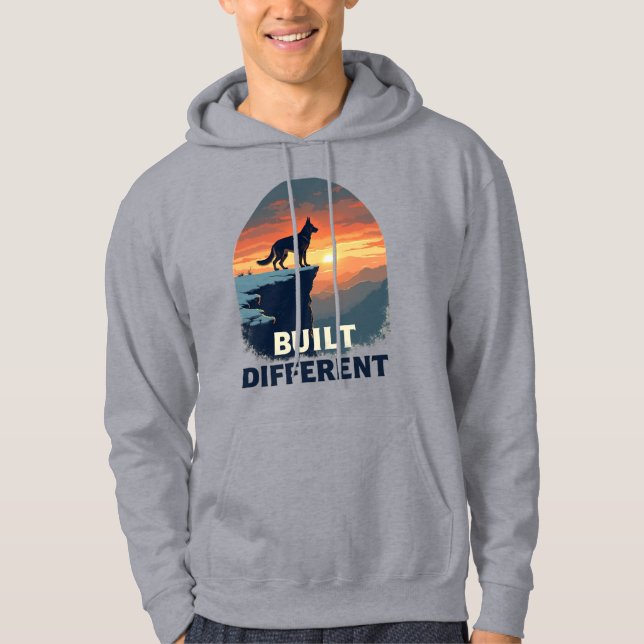 Sudadera German Shepherd Built Different Graphic Hoodie (Anverso)