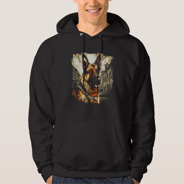 Sudadera German Shepherd Classic  Design (Anverso)