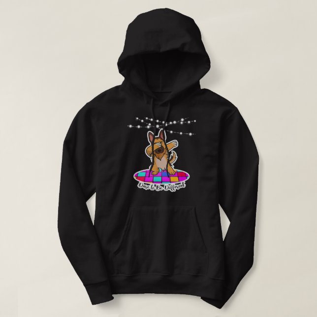 Sudadera German Shepherd Dabbing Dare to be Different pet d (Diseño del anverso)