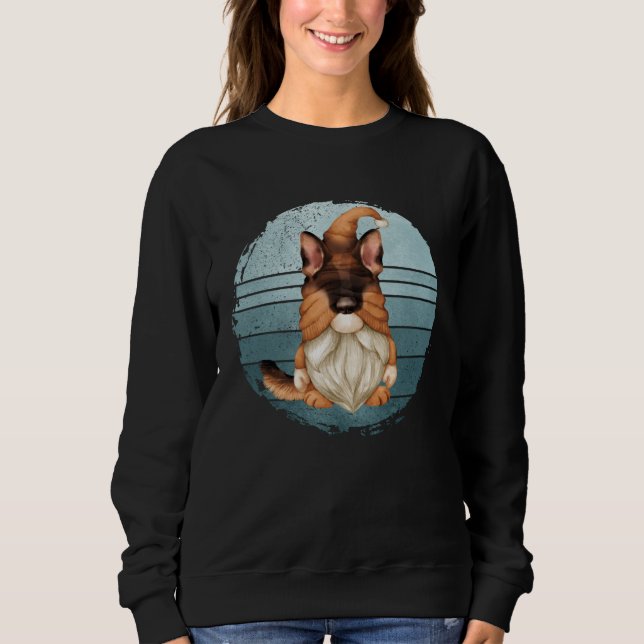 Sudadera German Shepherd Dog Dad Gnome Graphic With Retro S (Anverso)
