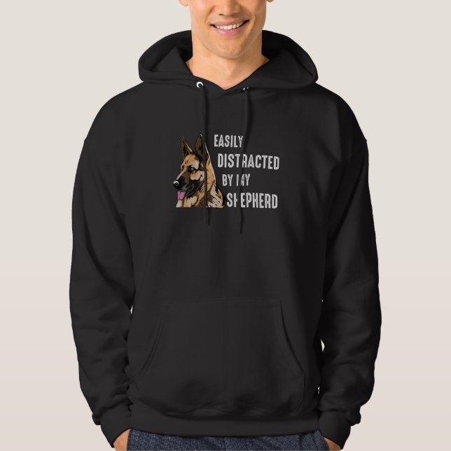 Sudadera German Shepherd Dog Easily Distracted (Anverso)