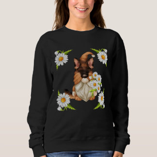 Sudadera German Shepherd Dog Gnome For Spring Floral Daisy 