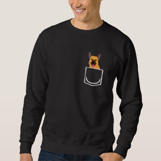 Sudadera German Shepherd In Pocket  Peeking Dog (Anverso)