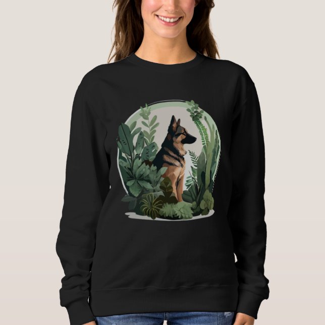 Sudadera German Shepherd Mama Plant  Dog (Anverso)