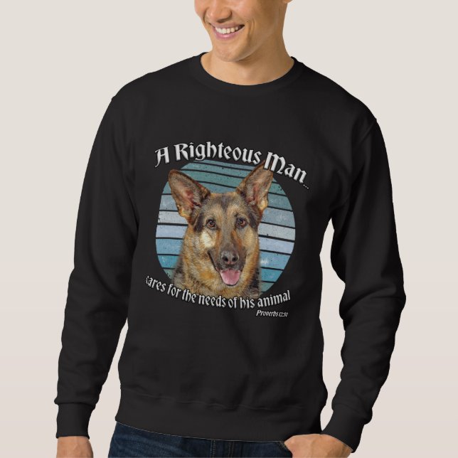 Sudadera German Shepherd Owner  Proverbs 1210 (Anverso)