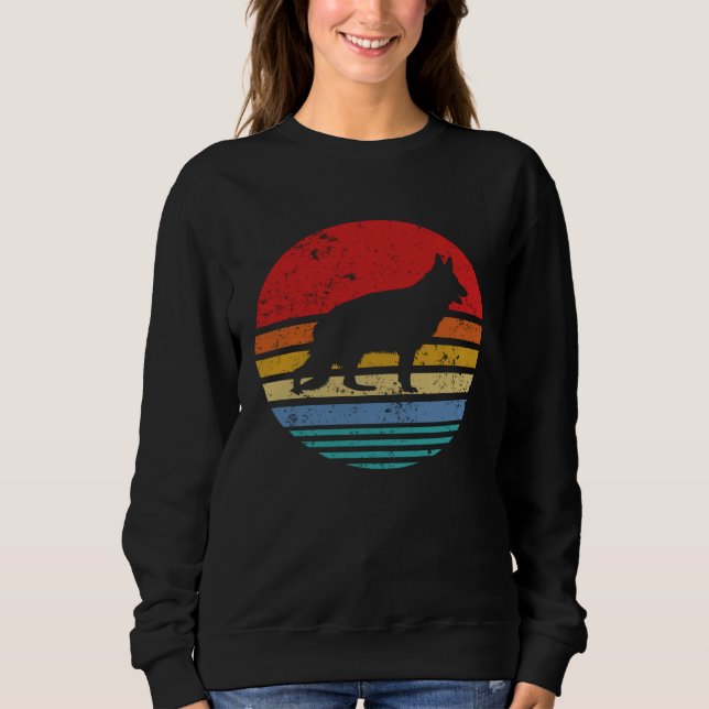 Sudadera German Shepherd Retro Sunset Distressed Mom Dad Do (Anverso)