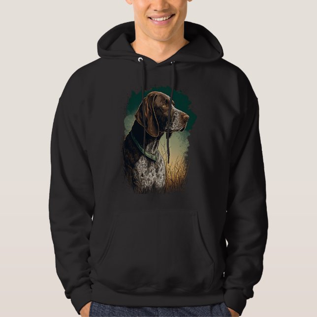 Sudadera German Shorthaired Pointer Dog Portrait Tie and Dy (Anverso)