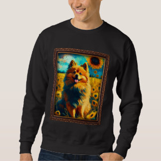 Sudadera German Spitz Painting Sunflower Flower Mom Women F