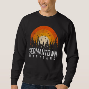 Sudadera Germantown Maryland MD Vintage Retro de los años 8
