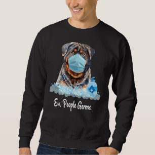Sudadera Gérmenes Gérmenes Perro Rottweiler Con Máscara P