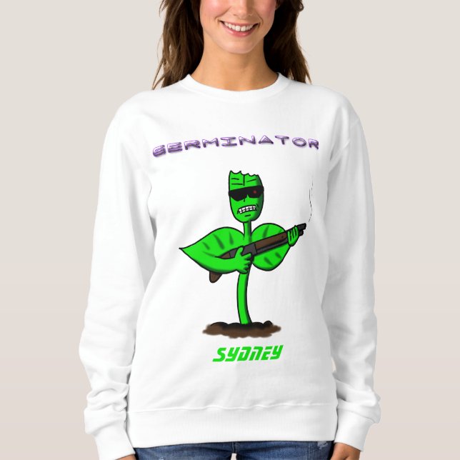 Sudadera Germinator cyborg personalizado divertido (Anverso)
