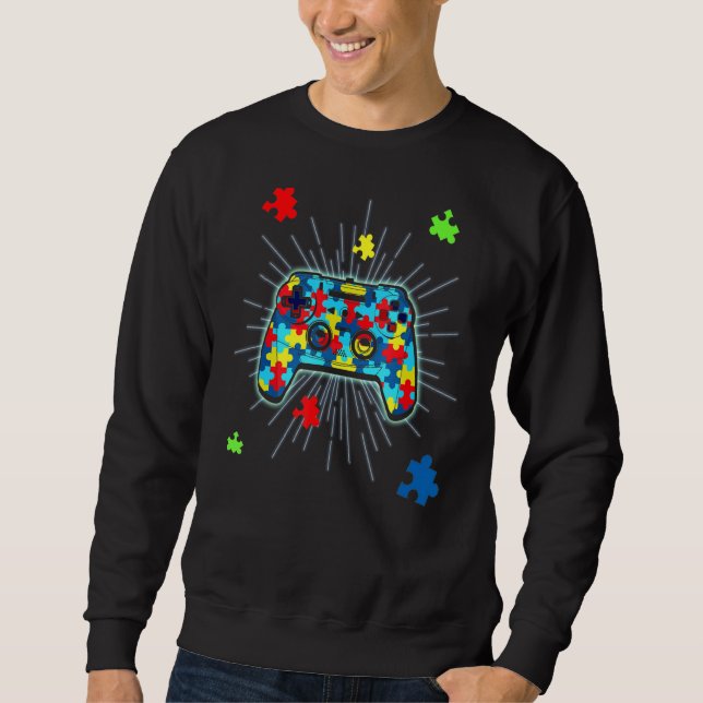 Sudadera Gestor de videojuegos de rompecabezas Piece Jugado (Anverso)