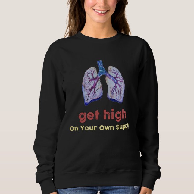 Sudadera Get High On Your Own Supply Mindful Breathing (Anverso)