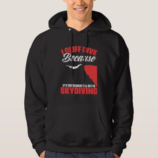 Sudadera Get To Skydiving Cliff Diving Extreme Jumping Clif (Anverso)