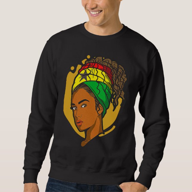 Sudadera Ghana Ghanaian Flag Africa Proud Princess Queen Me (Anverso)