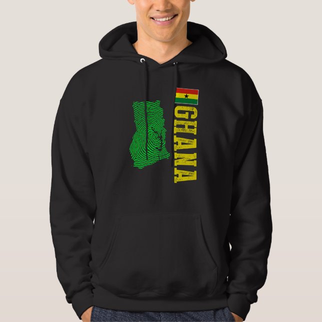 Sudadera Ghana Mapa bandera de Ghana (Anverso)