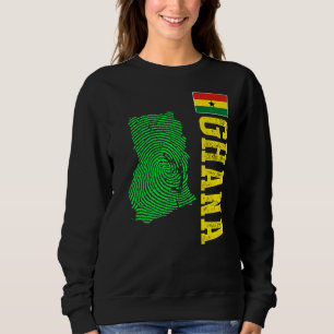 Sudadera Ghana Mapa bandera de Ghana
