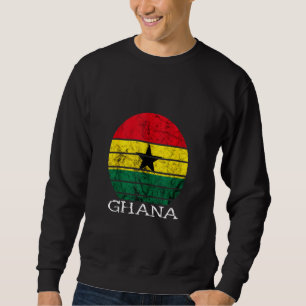 Sudadera Ghana retro vintage puesta de sol Bandera ghanesa 