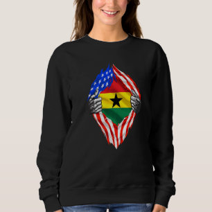 Sudadera Ghana Roots Ee.Uu. Bandera Patriótica Super Ghanai