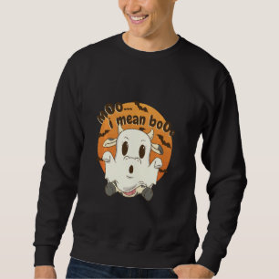 Sudadera Ghost Cow Moo Me Refiero A Boo Halloween Cow Lover