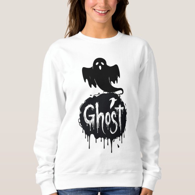 Sudadera Ghost – Dark Horror Dripping Text Art (Anverso)
