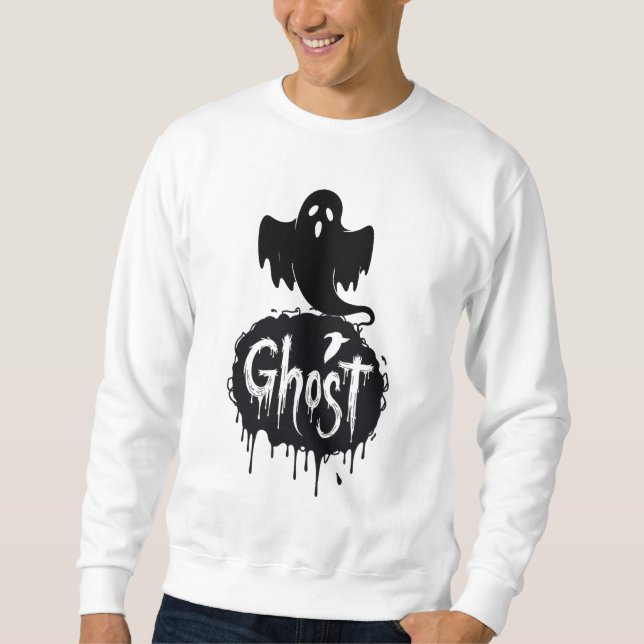 Sudadera Ghost – Dark Horror Dripping Text Art (Anverso)