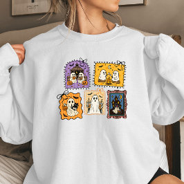 Sudadera Ghost Stamps Women’s Halloween Sweatshirt | Cute C