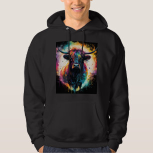 Sudadera Ghostly Grace: Vaca Highland espectral Holográfica