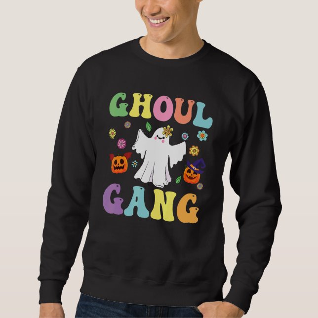 Sudadera Ghoul Gang Groovy Hey Boo Pumpkin Boo Crew Hallowe (Anverso)