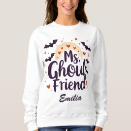 Sudadera Ghoulfriend Custom Name Halloween Sweatshirt