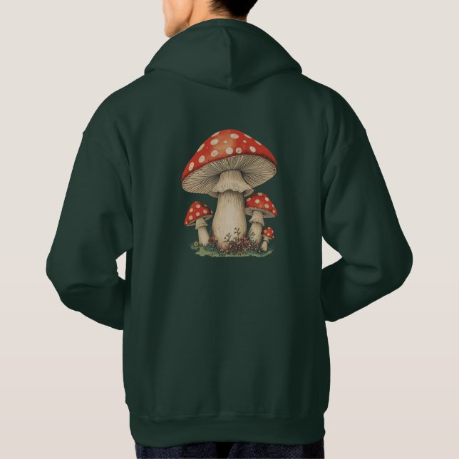 Sudadera Giant Amanita Mushroom Art | Retro Graphic Print (Reverso)
