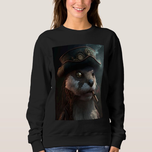 Sudadera Giant River Otter Cool Otter Pirate (Anverso)