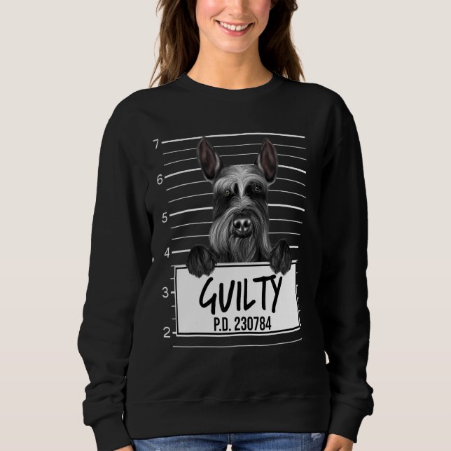 Sudadera Giant Schnauzer Mugshot Guilty Dog (Anverso)