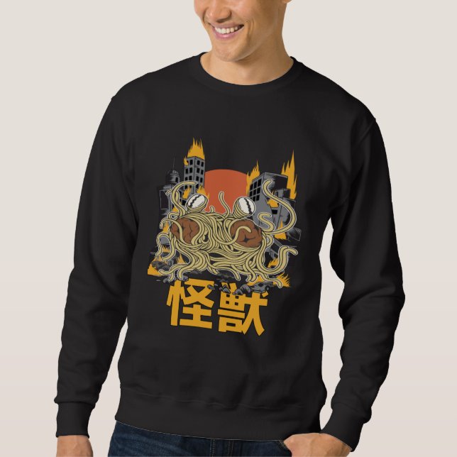 Sudadera Giant Spaghetti Monster Sunset Japanese (Anverso)