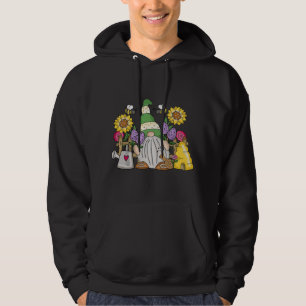 Sudadera Gif de Gnomo de Jardín de Flores Lindo con Abejas