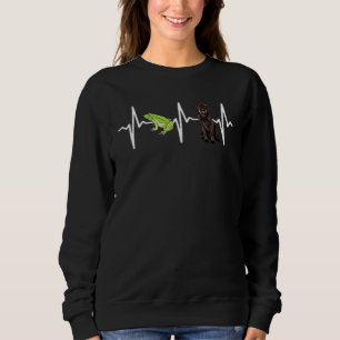 Sudadera Gigante de rana verde Schnauzer Heartbeat Dog