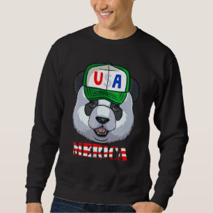 Sudadera Gigante Panda Con Bandera Estadounidense 4 De Juli