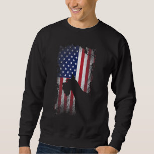 Sudadera Gigante patriótico Schnauzer Bandera estadounidens