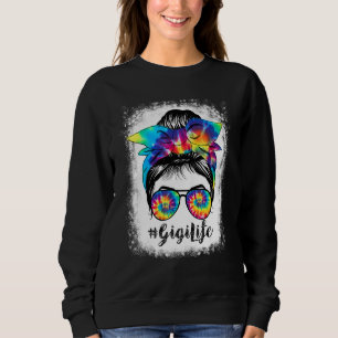 Sudadera Gigi Bleached Life Messy Hair Bun Tie Dye Madres