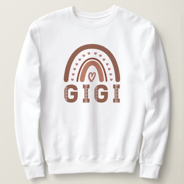Sudadera Gigi Boho Rainbow Cute Grandma Gifts (Anverso del diseño)