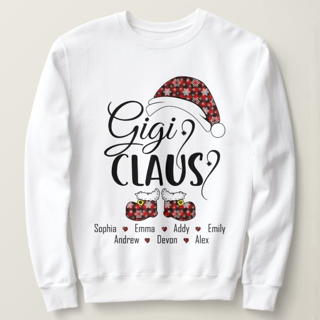Sudadera Gigi Claus Gift Para Navidades (Anverso del diseño)